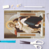 Madonna mit Kind & John the Baptist, Bouguereau Seidenpapier (Handwerk)