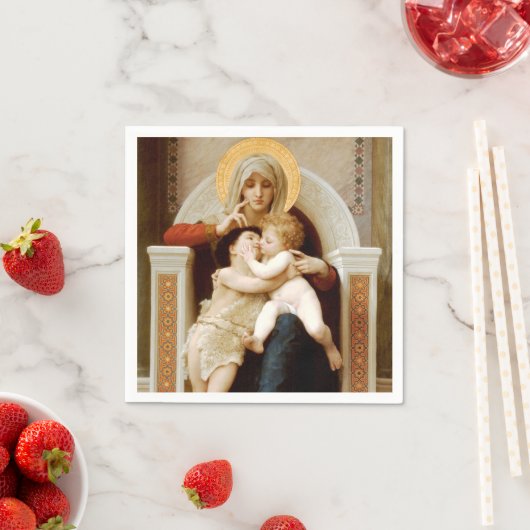 Madonna mit Kind & John the Baptist, Decoupage Serviette (Beispiel)