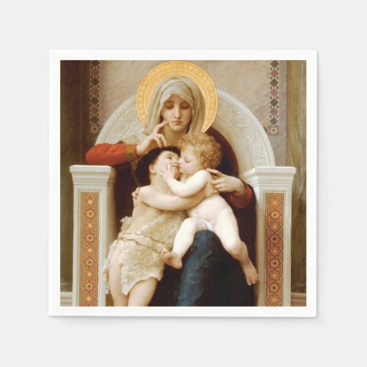 Madonna mit Kind & John the Baptist, Decoupage Serviette (Vorderseite)