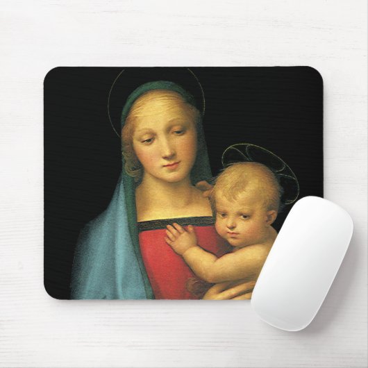 Madonna mit Kind, Madonna del Granduca von Raphael Mousepad (Mit Mouse)
