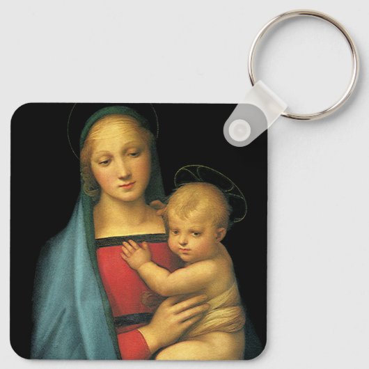 Madonna mit Kind, Madonna del Granduca von Raphael Schlüsselanhänger (Rückseite)