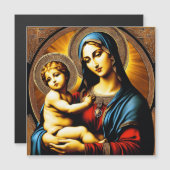 Madonna mit Kind Magnetkarte (Vorne/Hinten)