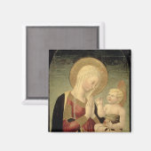 Madonna mit Kind mit Granatapfel Magnet (Vorderseite/Rückseite)