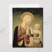 Madonna mit Kind mit Granatapfel Postkarte (Vorne/Hinten)