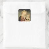 Madonna mit Kind mit Granatapfel Quadratischer Aufkleber (Tasche)