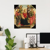 Madonna mit Kind, Pietro Perugino Poster (Heimbüro)