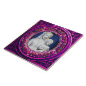 MADONNA MIT KIND, PINK RENAISSANCE FLORAL CROWN FLIESE (Seite)