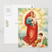 Madonna mit Kind Postkarte (Vorne/Hinten)