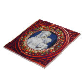 MADONNA MIT KIND, RED RENAISSANCE FLORAL CROWN FLIESE (Seite)