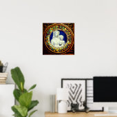 MADONNA MIT KIND RENAISSANCE BLUMENKRONE POSTER (Heimbüro)