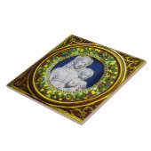 MADONNA MIT KIND, RENAISSANCE, GELBE BLUMENKROWN FLIESE (Seite)