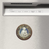 MADONNA MIT KIND, rund Magnet (In Situ (Geschirrspüler))