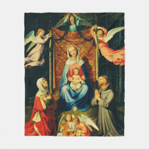 Madonna mit Kind, St. Adelheid und St. Franziskus Fleecedecke