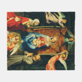 Madonna mit Kind, St. Adelheid und St. Franziskus Fleecedecke (Vorderseite (Horizontal))