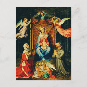 Madonna mit Kind, St. Adelheid und St. Franziskus Postkarte
