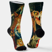 Madonna mit Kind, St. Adelheid und St. Franziskus Socken (Gewinkelt)