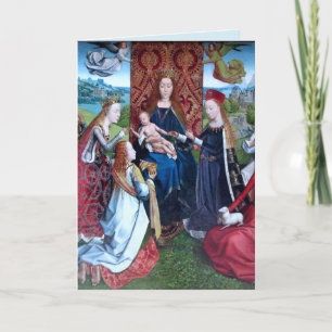 Madonna mit Kind und 3 Heiligen (Detail; M 070) Karte