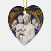 MADONNA MIT KIND UND ANGELN KERAMIK ORNAMENT (Links)