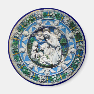 MADONNA MIT KIND UND ANGELN MAGNET