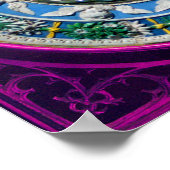 MADONNA MIT KIND UND ANGELN POSTER (Ecke)