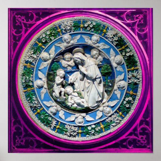 MADONNA MIT KIND UND ANGELN POSTER (Vorne)