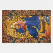 MADONNA MIT KIND UND ANGELN, SAINTS Fra Angelico Geschenkpapier Set (Vorderseite)