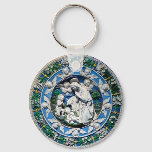 MADONNA MIT KIND UND ANGELN SCHLÜSSELANHÄNGER (Vorderseite)