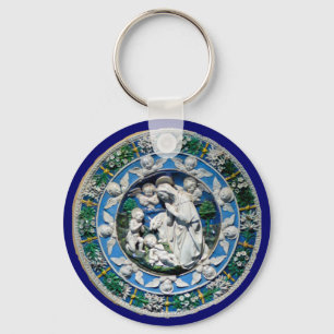 MADONNA MIT KIND UND ANGELN SCHLÜSSELANHÄNGER