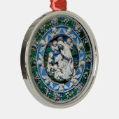 MADONNA MIT KIND UND ANGELN SILBERNES ORNAMENT (Rechts)