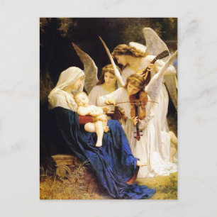 Madonna mit Kind und drei Engeln Postkarte