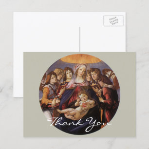 Madonna mit Kind und Engeln von Sandro Botticelli Postkarte