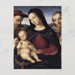 Madonna mit Kind und Heiligen von Raphael Postkart Postkarte