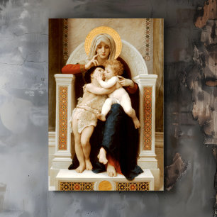 Madonna mit Kind und John the Baptist Poster