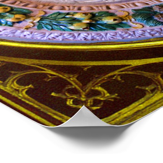 MADONNA MIT KIND UND SITZEN POSTER (Ecke)