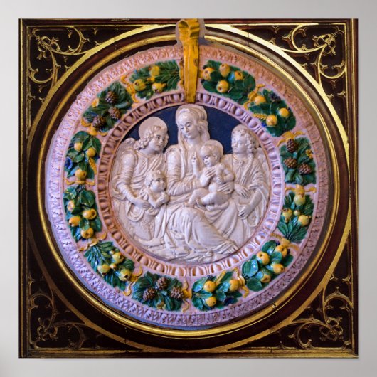 MADONNA MIT KIND UND SITZEN POSTER (Vorne)