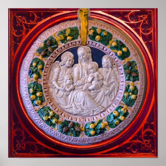 MADONNA MIT KIND UND SITZEN POSTER (Vorne)