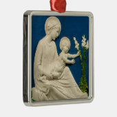 MADONNA MIT KIND UND WEISSEN LILIEN SILBERNES ORNAMENT (Rechts)