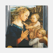 Madonna mit Kind und zwei Engel, Filippo Lippi Magnet (Vorne)