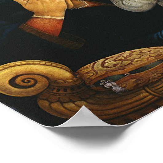 Madonna mit Kind und zwei Engel, Filippo Lippi Poster (Ecke)