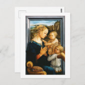 Madonna mit Kind und zwei Engel, Filippo Lippi Postkarte (Vorne/Hinten)