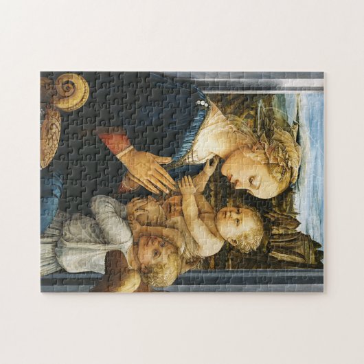 Madonna mit Kind und zwei Engel, Filippo Lippi Puzzle (Horizontal)