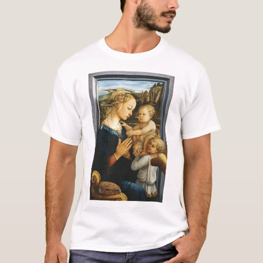 Madonna mit Kind und zwei Engel, Filippo Lippi T-Shirt (Vorderseite)