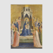 Madonna mit Kind und Zwölf Engel von Angelico Seidenpapier (Vorderseite)