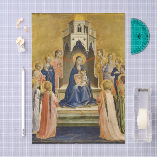 Madonna mit Kind und Zwölf Engel von Angelico Seidenpapier (Handwerk)