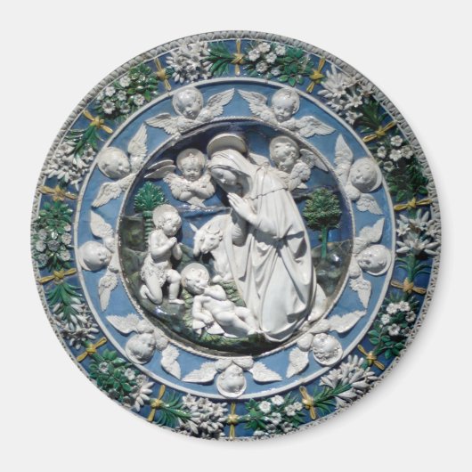 Madonna mit Kind von Della Robbia Magnet (Vorne)