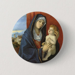 Madonna mit Kind von Giovanni Bellini Button