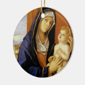 Madonna mit Kind von Giovanni Bellini Keramik Ornament (Links)