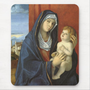 Madonna mit Kind von Giovanni Bellini Mousepad