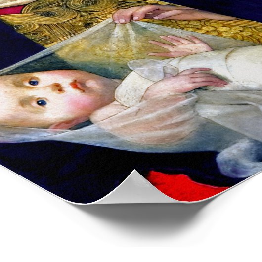 Madonna mit Kind von Marianne Stokes Poster (Ecke)