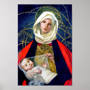 Madonna mit Kind von Marianne Stokes Poster